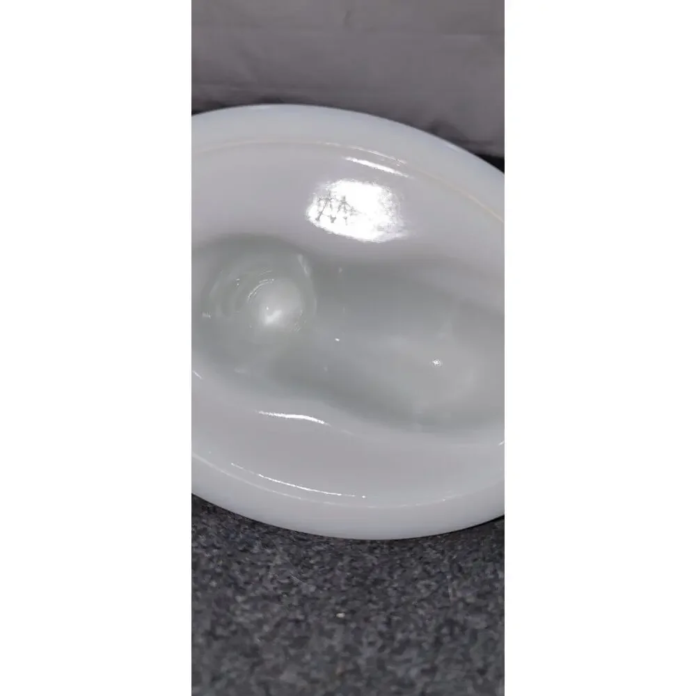 Vintage Westmoreland Milk Glass Cat Laying Down Trinket Box Lid Only 4.5"L - Picture 5 of 6